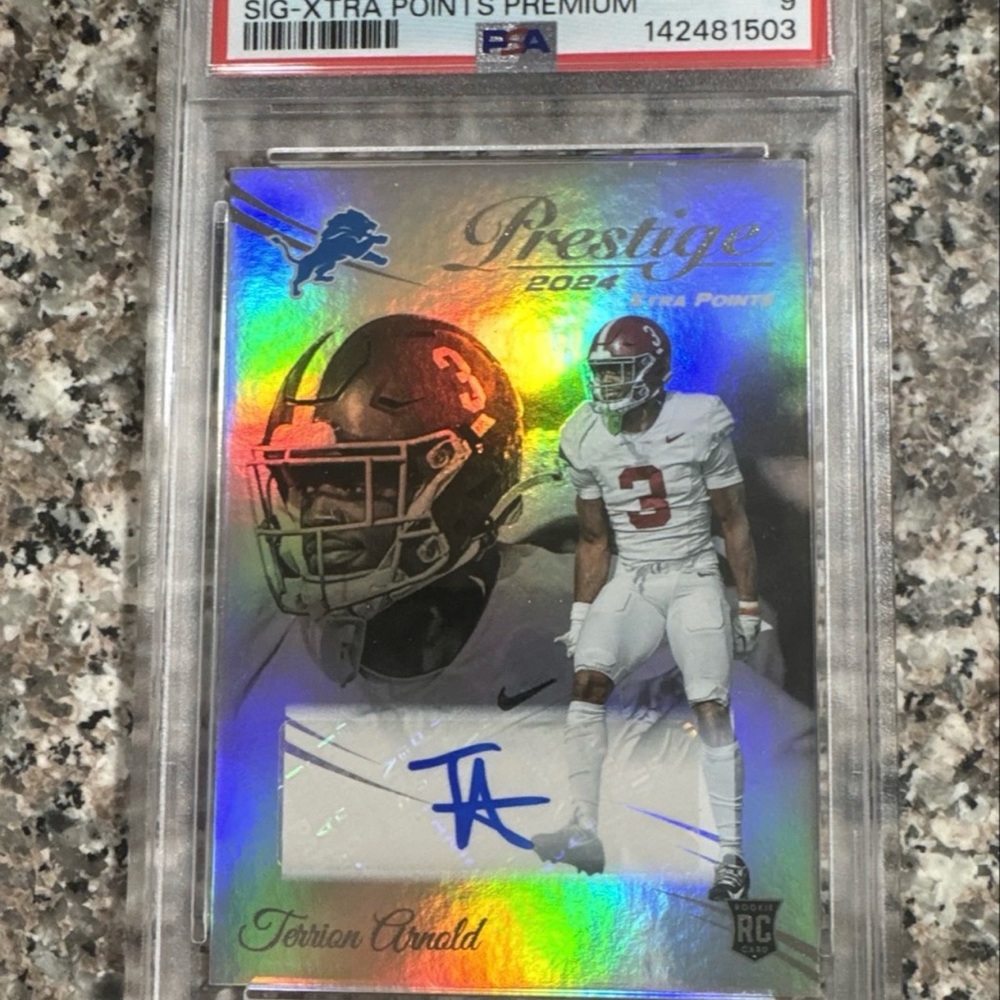 2024 Prestige Terrion Arnold RC Auto Sig Xtra Points Premium PSA 9 Lions
